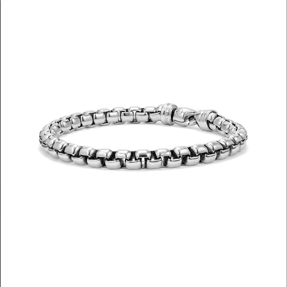♥️SOLD♥️DAVID YURMAN * 5mm Large Sterling Silver Box Chain Bracelet
